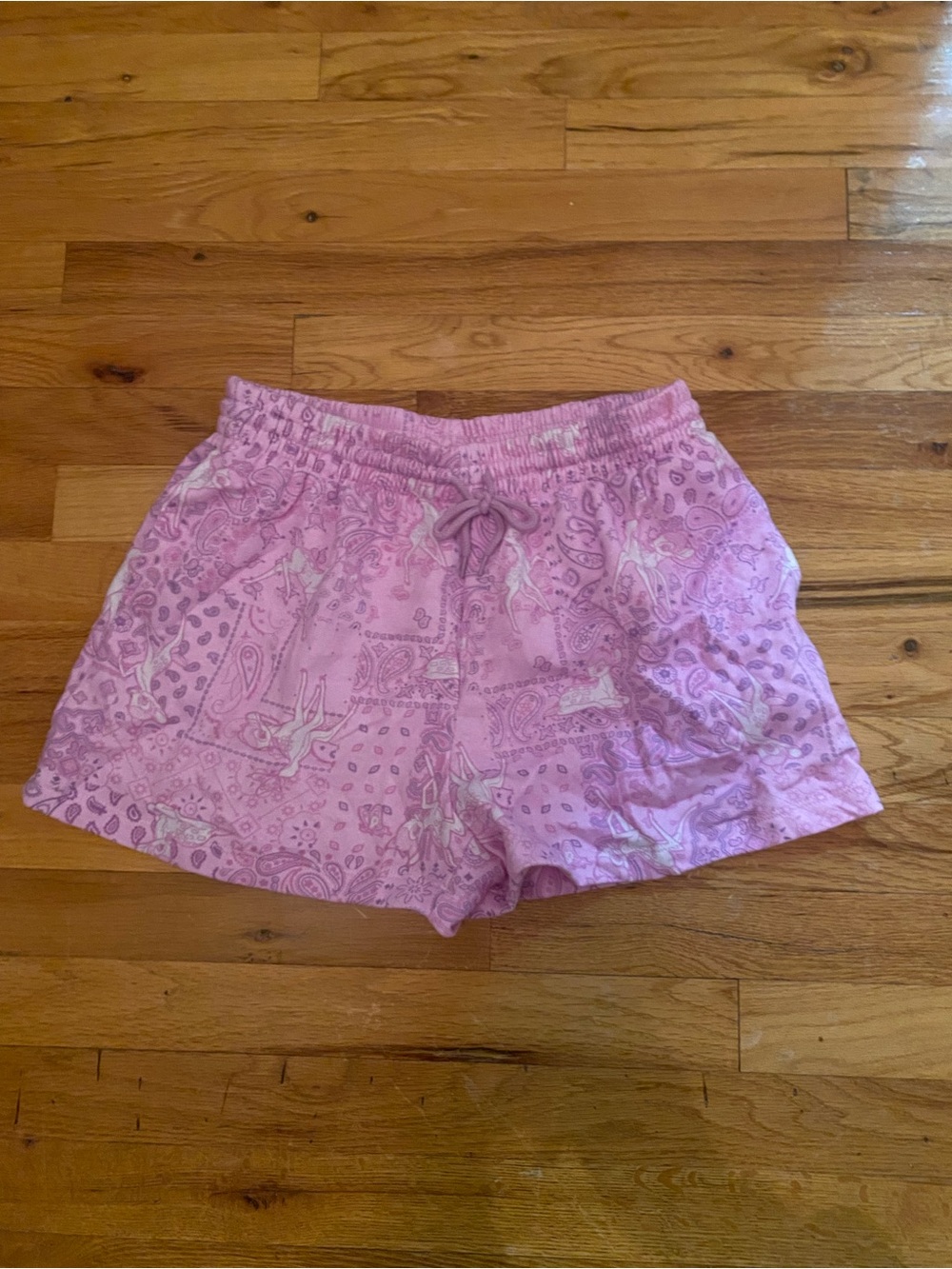 Disney Pink Bandana-Print Athletic Lounge Shorts
